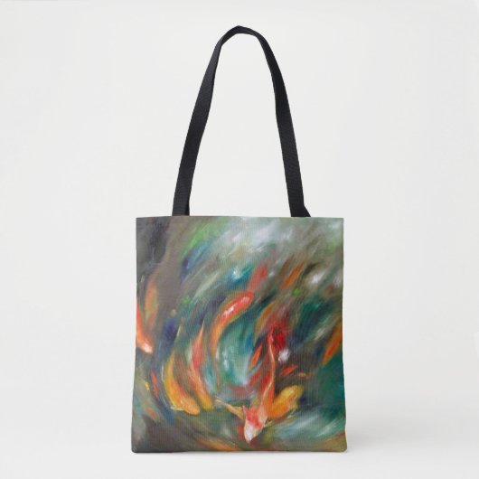 Koi Storm - Custom All-Over-Print Tote Bag (Voorkant)