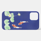 Koi Vijver Blauw Hoesje-Mate iPhone 12 Hoesje (Achterkant (horizontaal))