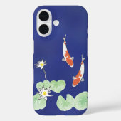 Koi Vijver Blauw iPhone 16 Barely There Hoesje (Achterkant)