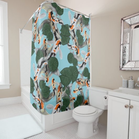 Koi-vijver Douchegordijn (In situ)