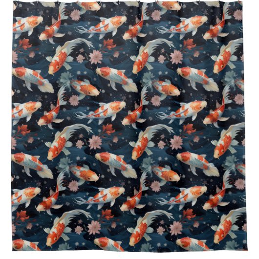 Koi Vijver Douchegordijn (Voorkant)