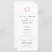 Koi Vijver Dubbelzijdig huwelijksprogramma Programmakaart (Voorkant / Achterkant)