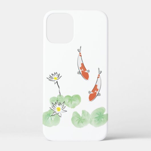 Koi Vijver iPhone 12 Mini Hoesje (Achterkant)