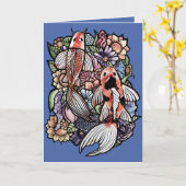 Koi Vijver Kaart (Gele Bloem)