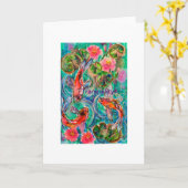 Koi-vijver Kaart (Gele Bloem)