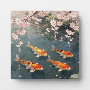 Koi Vijver Kersenbloesem Sereniteit Fotoplaat