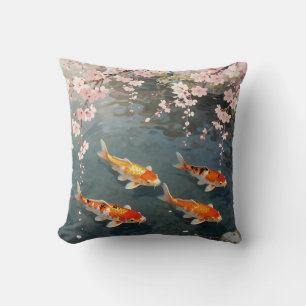Koi Vijver Kersenbloesem Sereniteit Kussen