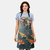 Koi Vijver Kersenbloesem Sereniteit Schort (Gedragen)
