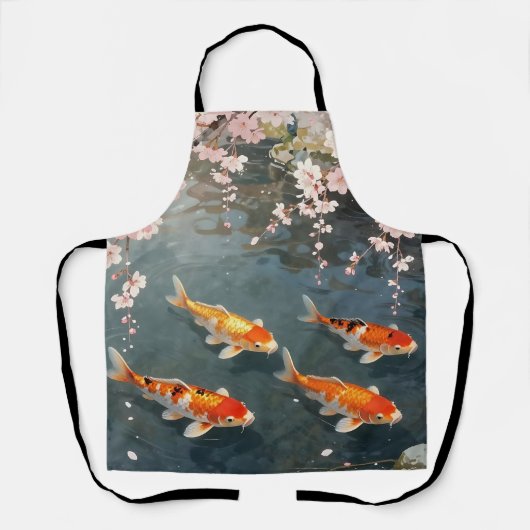 Koi Vijver Kersenbloesem Sereniteit Schort (Voorkant)