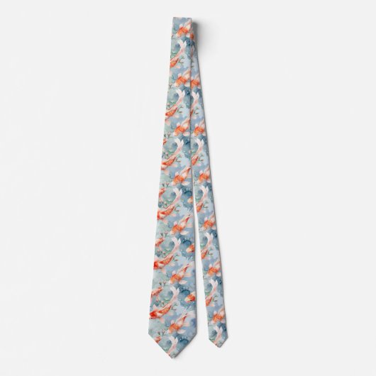 Koi Vijver Necktie Stropdas (Voorkant)