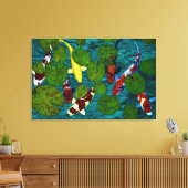 KOI VIJVER verpakt canvas print (Insitu (Woonkamer))