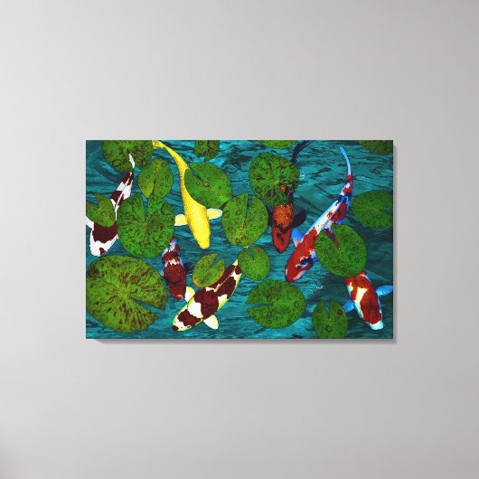 KOI VIJVER verpakt canvas print (Voorkant)