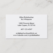 Koi-vijver Visitekaartje (Achterkant)