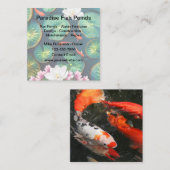 Koi Vijver Water Feature Aannemer Vierkante Visitekaartje (Voorkant / Achterkant)
