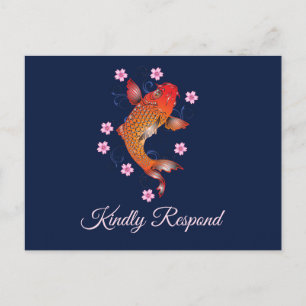 Koi Vis Aangepaste RSVP Kaart