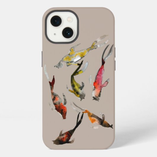 Koi vis aquarel iPhone hoesje (Achterkant)