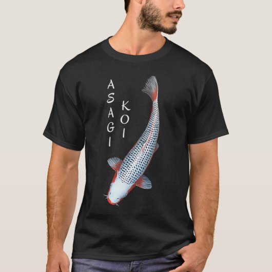 Koi Vis Asagi Variëteit - klein met witte tekst li T-shirt (Voorkant)