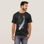 Koi Vis Asagi Variëteit - klein met witte tekst li T-shirt (Voorkant volledig)