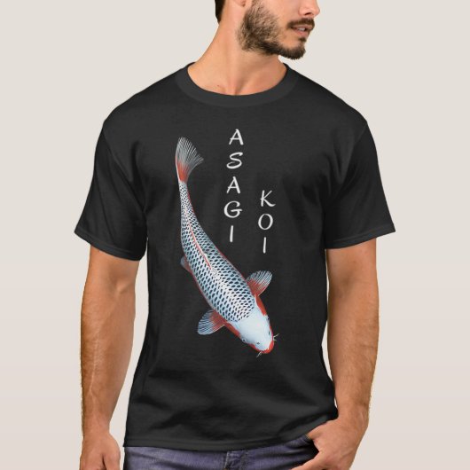 Koi Vis Asagi Variëteit - klein met witte tekst li T-shirt (Voorkant)