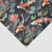 Koi Vis Bloemenvijver Decoupage Tissuepapier (Detail)