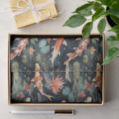  Koi Vis Bloemenvijver Decoupage Tissuepapier (Geschenk)