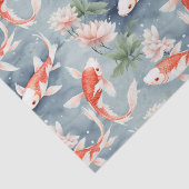 Koi Vis Bloemenvijver Decoupage Tissuepapier (Detail)