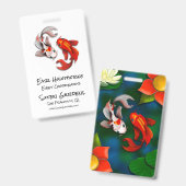 Koi Vis Botanische Tuinen Personeelsbadge Badge (Voor- en achterkant)