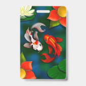 Koi Vis Botanische Tuinen Personeelsbadge Badge (Achterkant)