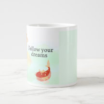 Koi Vis Droom Citaat Kunstprint – "Volg Je Droom