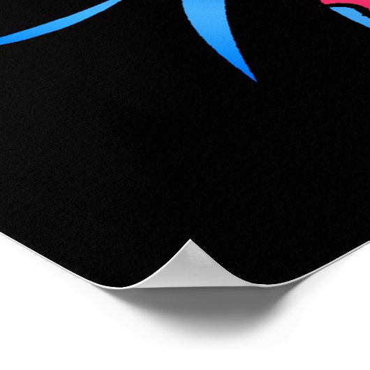 koi - vis en bloemen poster (Hoek)