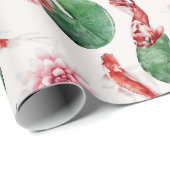 Koi vis en leugens Japans thematisch ontwerp Cadeaupapier (Rol Hoek)