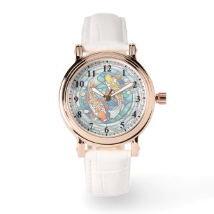 Koi Vis Glas in lood Japans Aziatisch Vis Horloge