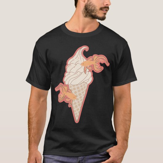 Koi vis ijs kunst t-shirt (Voorkant)