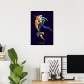 Koi-vis in Afbeelding voor decor-artistiek ruimtev Poster (Thuiskantoor)
