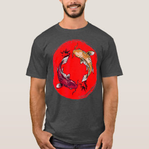 koi vis Japan met yang met bamboe Japans T-shirt