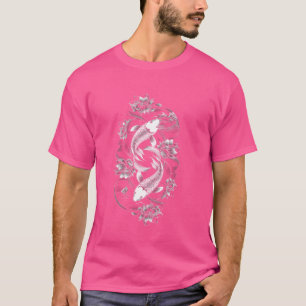 Koi Vis Japanse Art Lotus Bloemen Traditionele Gr T-shirt