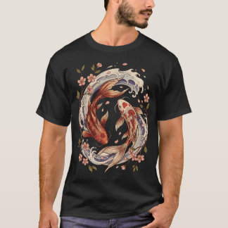 Koi Vis Japanse Kunst Esthetiek Sakura Kersenbloes T-shirt