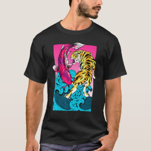 Koi Vis Karper Tijger Yin Yang De Grote Golf Voorb T-shirt