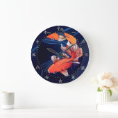 koi, vis, kitsch, Japan, cartoon, blauw, kanji Grote Klok (Huis)