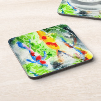 Koi vis kleurrijke waterverf kunst bier onderzetter