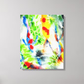 Koi vis kleurrijke waterverf kunst canvas afdruk (Voorkant)