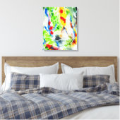 Koi vis kleurrijke waterverf kunst canvas afdruk (Insitu (Slaapkamer))