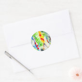 Koi vis kleurrijke waterverf kunst ronde sticker (Envelop)