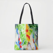 Koi vis kleurrijke waterverf kunst tote bag (Voorkant)