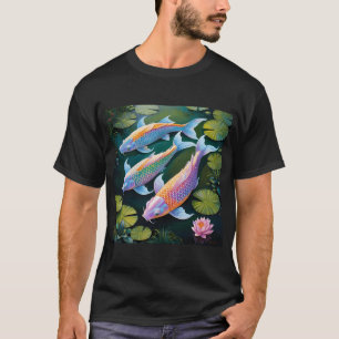 Koi Vis Kunst, Cute Vis Cartoon Cadeaus Voor Vis L T-shirt
