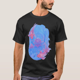 Koi Vis Lotus Waterlelie Bloem Chinese Feng Shui T-shirt