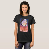 Koi Vis Maan Hond Japans T-shirt (Voorkant volledig)