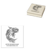 Koi vis Mandala Rubberstempel (Gestempeld)