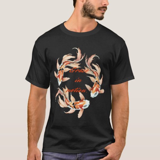 Koi vis met spreuk t-shirt (Voorkant)