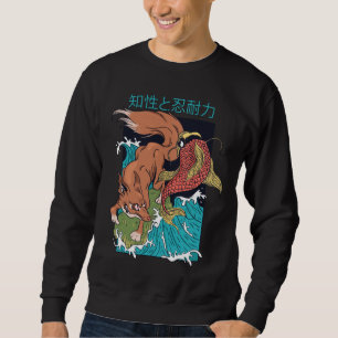 Koi Vis met Vos Japanse Stijl Ontwerp Trui
